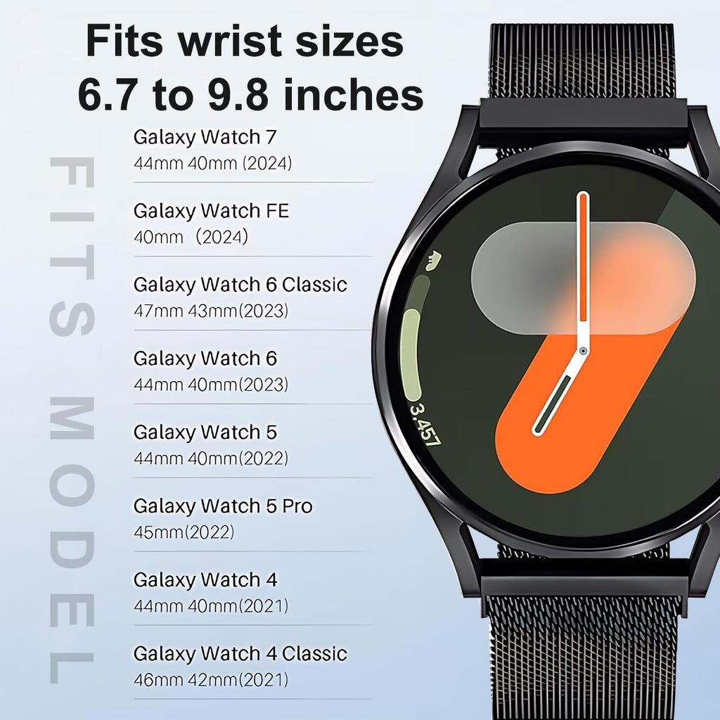 Band Compatible with Galaxy Watch 7 Band 40mm 44mm,Magnetic 20mm Quick Release W