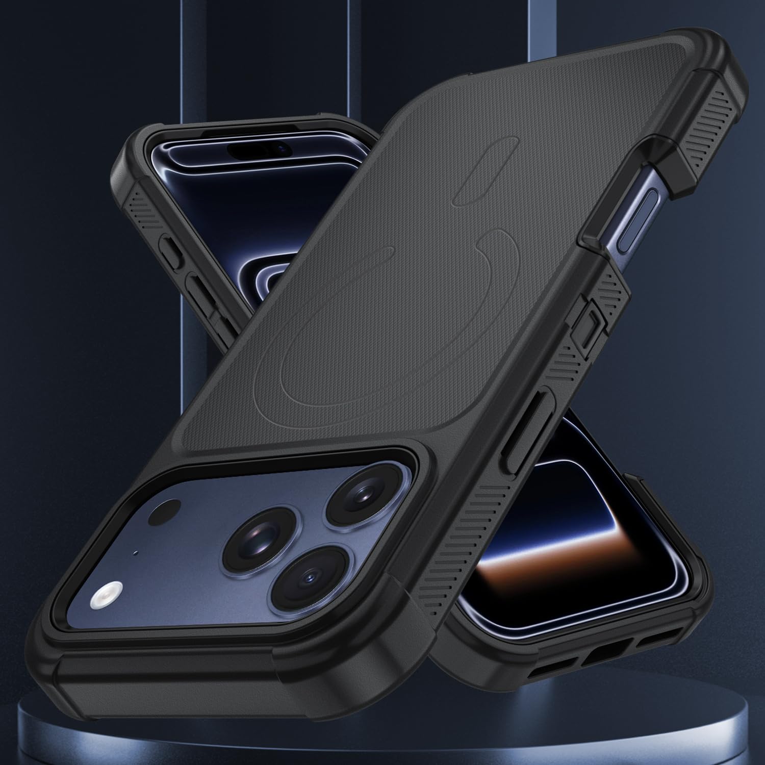 For Iphone 17 Pro Case, Magsafe, 3-Layer Heavy Duty Full-Body Cover, Military-Gr