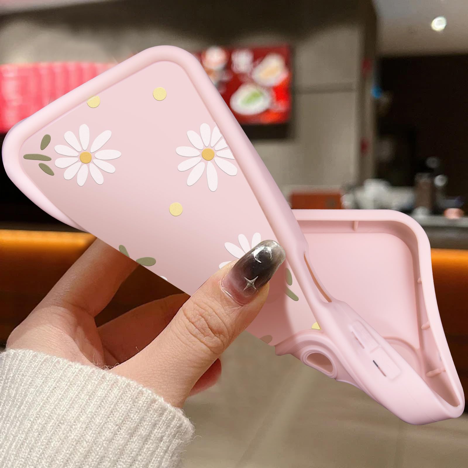 with iPhone XR Case, Creative Flower Pattern Design Girls Women Liqui