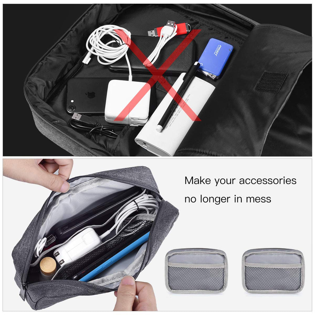 Accessories Carrying Case, 2Pcs Big + Small Port