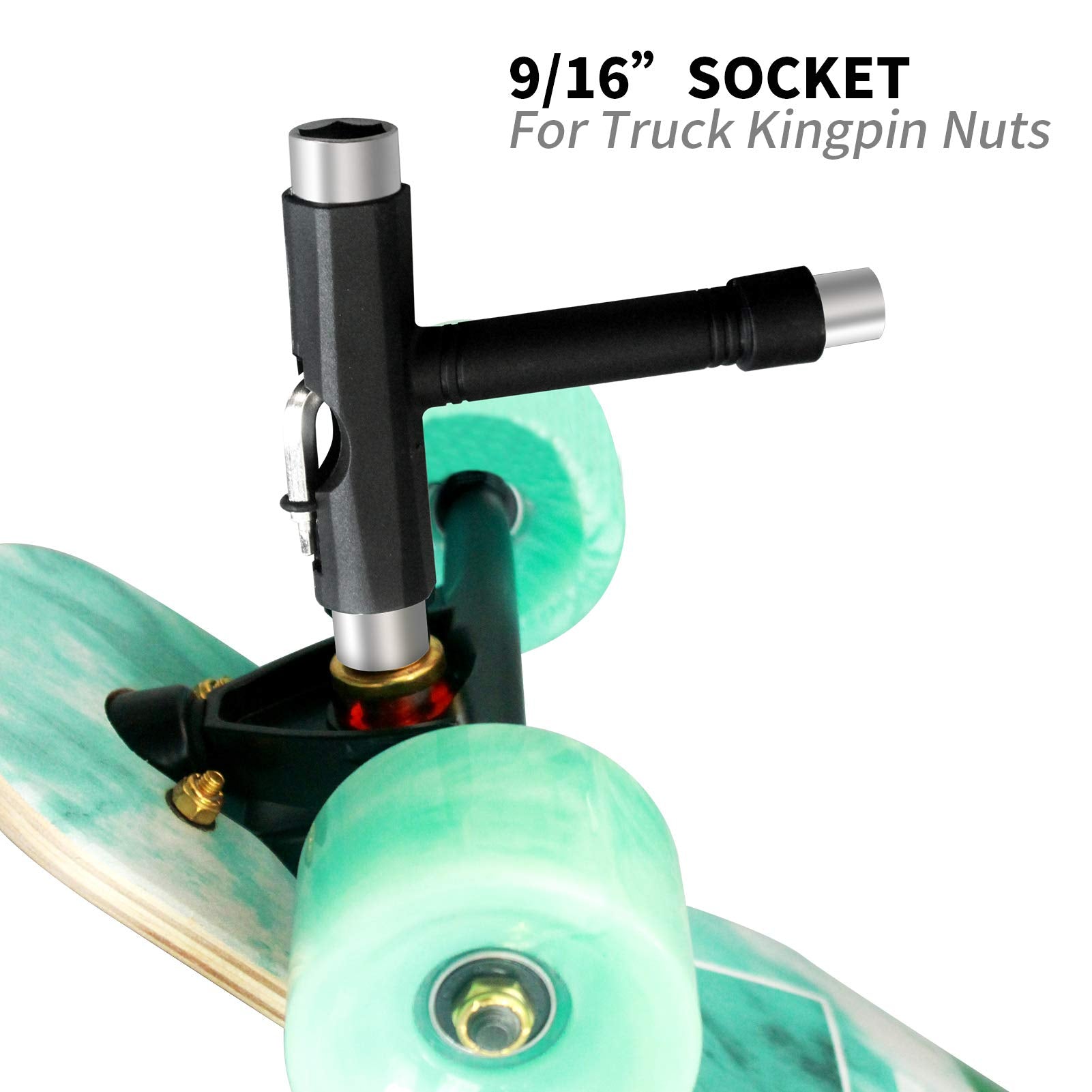 Tool All-in-One, Skateboard Tool Roller Skate Tool T Tool for Skateboard, Muti-F