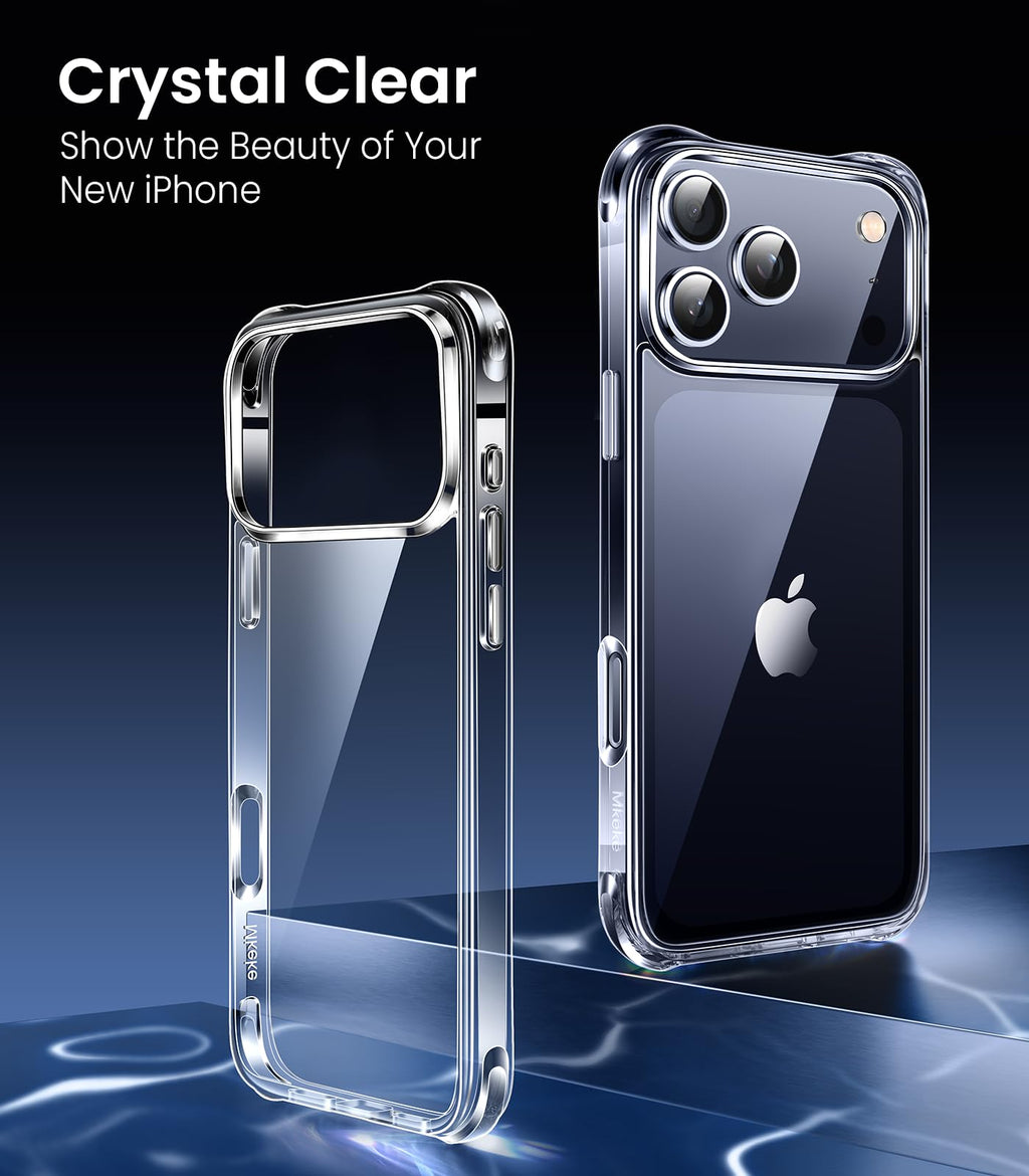 17 Pro Case Clear [Not-Yellowing] [Military-Grade Drop Protection] Shockproof Pr