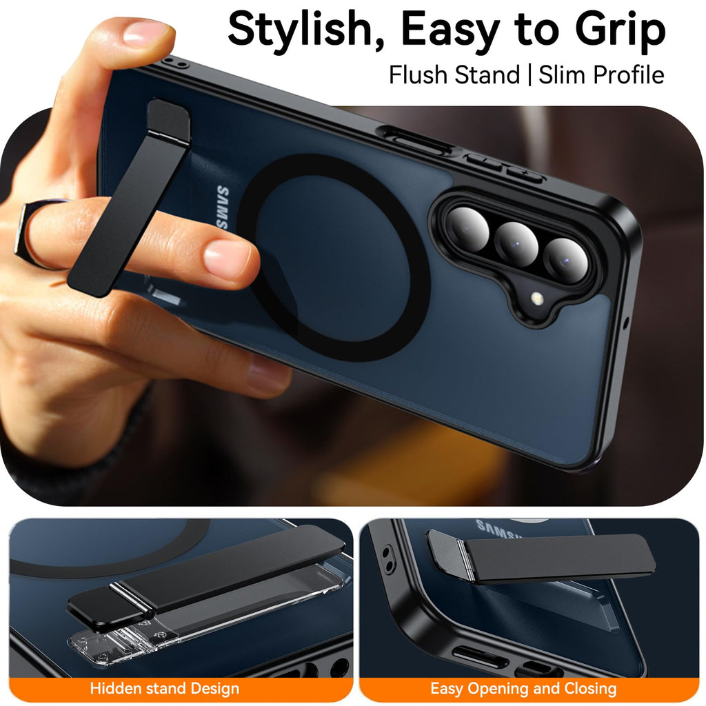 for Samsung Galaxy A17 5G Case with Stand, Magnetic Shockproof Phone Case Fit