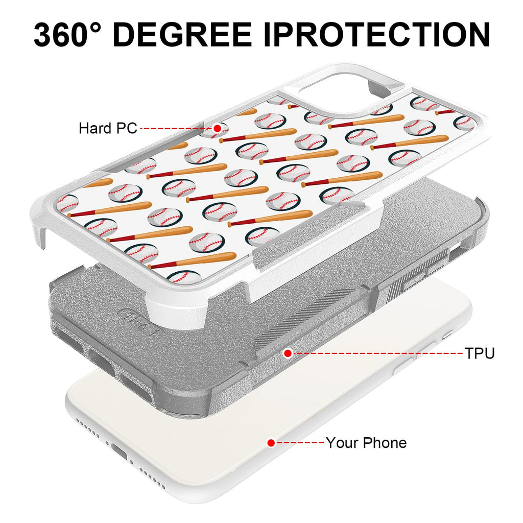 for iPhone 11, Unique Sports Pattern Shock-Absorption Hard PC and Silicone