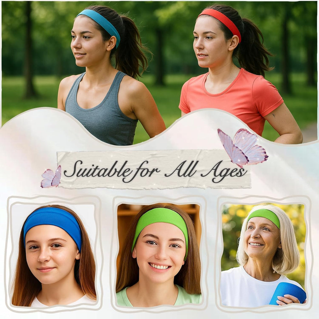 Pack Headbands for Women 25 Colors Head Bands for Women's Hair, Non Slip Stretch