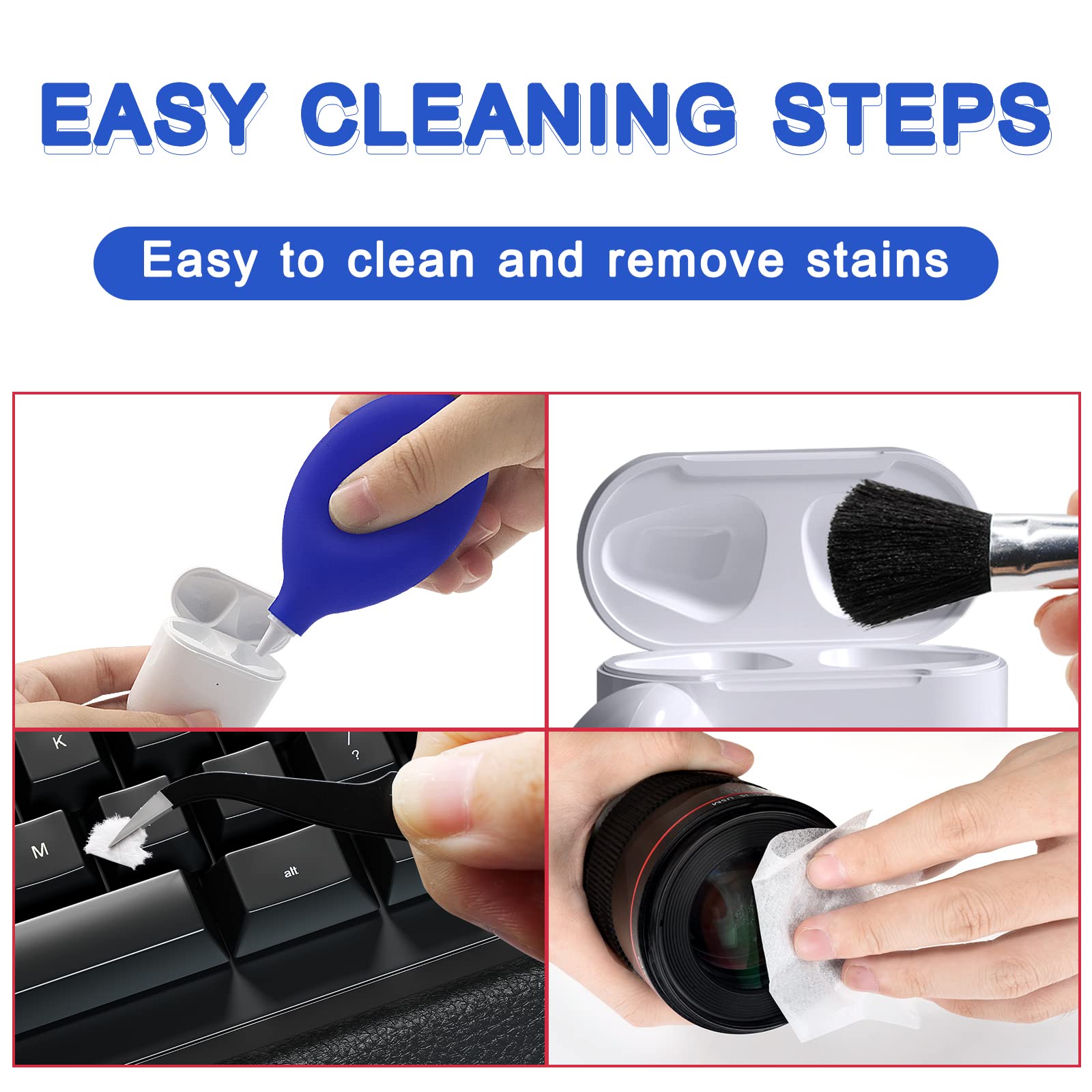 Phone Cleaning Kit, Speaker Cleaner for iPhone, Charging Port Cleaning Tool, Ele