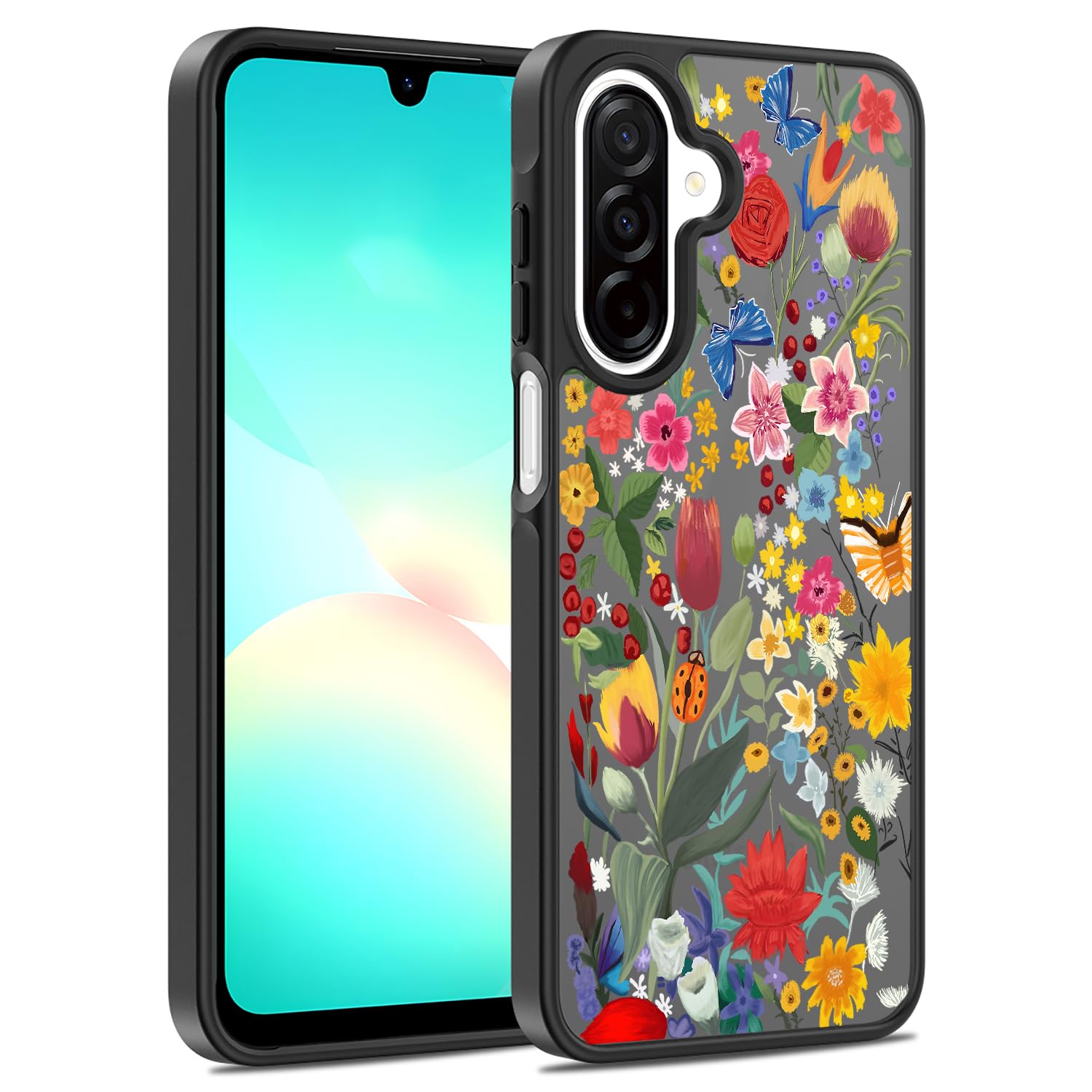 Samsung Galaxy A17/A26 5G Case: Cute Clear Flowers Floral Design for Girls W