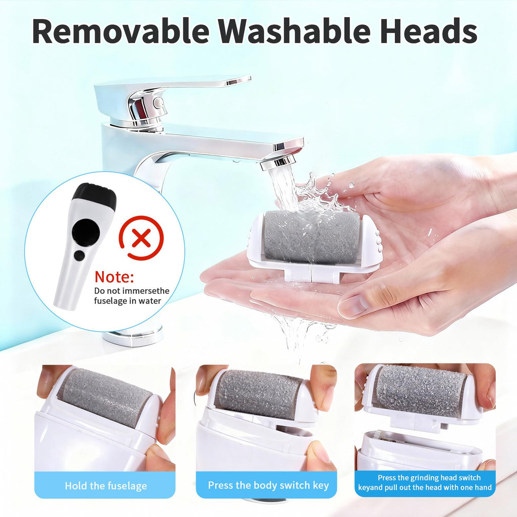 for Feet 2 Pack 1200mAh Rechargeable Foot Care Pedicure Tool with