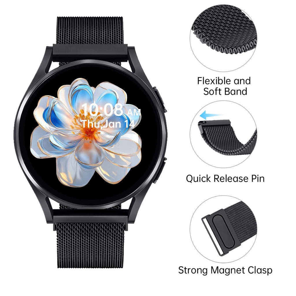 Band Compatible with Galaxy Watch 7 Band 40mm 44mm,Magnetic 20mm Quick Release W