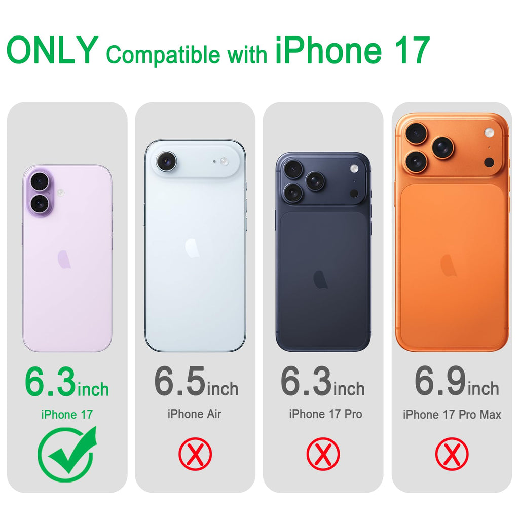 17 Magnetic Case Clear — 42 Built-In Magnets, Transparent Anti-Scratch Shockproo