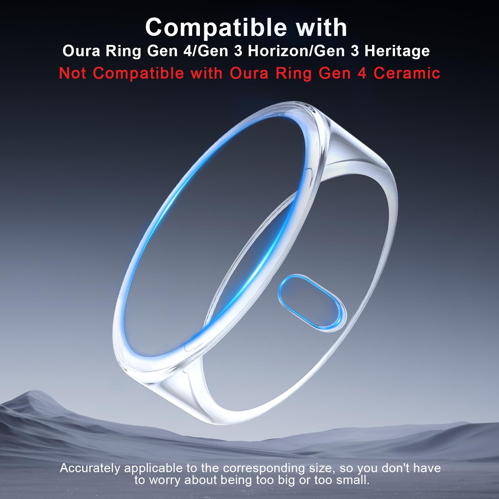 Compatible with Oura Ring Gen 4/Oura Ring Gen 3 Horizon/Heritage, Sup