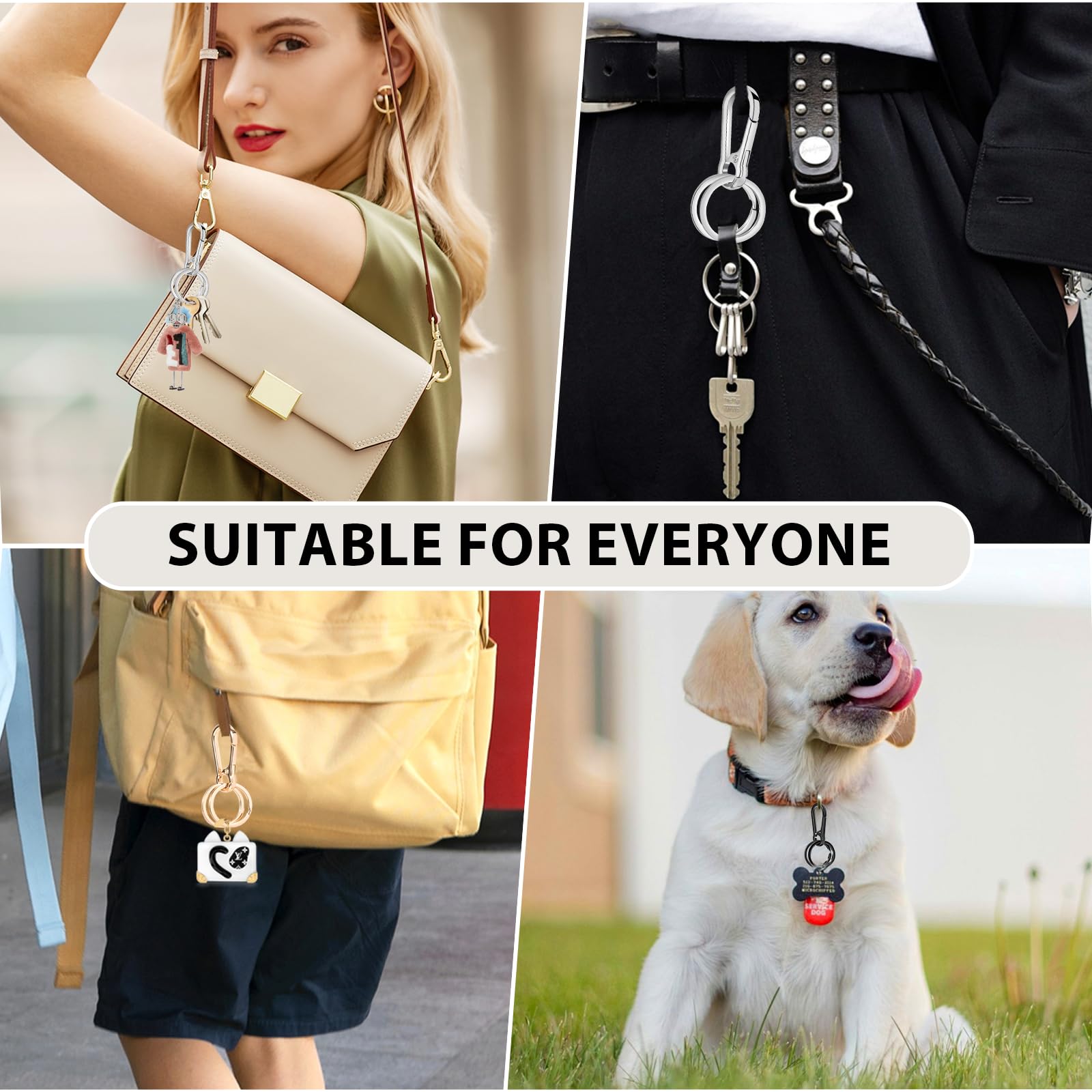 Metal Keychain Clip Hook Keychain Keyring Key Chain Ring Clip Holder for Ca