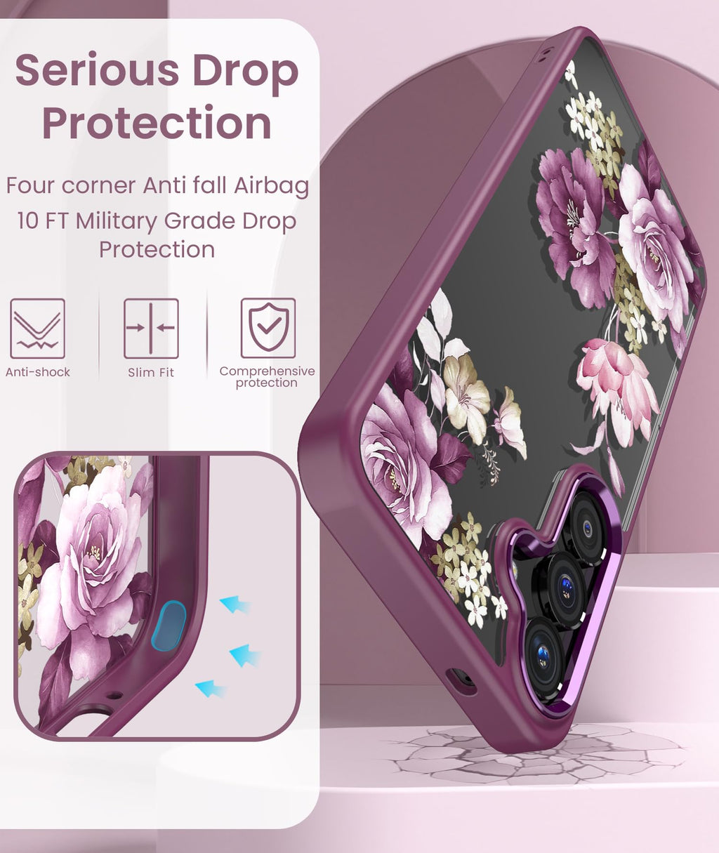 for Samsung Galaxy S25 FE 5G Case+Tempered Glass Screen Protector,Military Grade