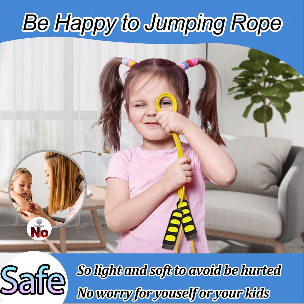 Ropes for Kids, Jump rope Fitness, 2 pack Lightweight &Adjustable kids Jump Rope
