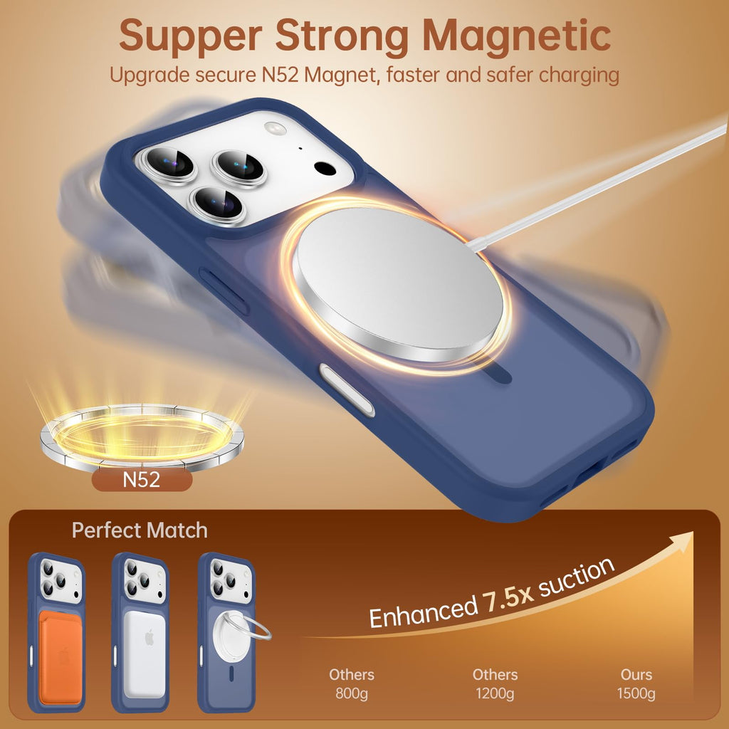For Iphone 17 Pro Max Case Magnetic, Magsafe, Shockproof Military-Grade Protecti