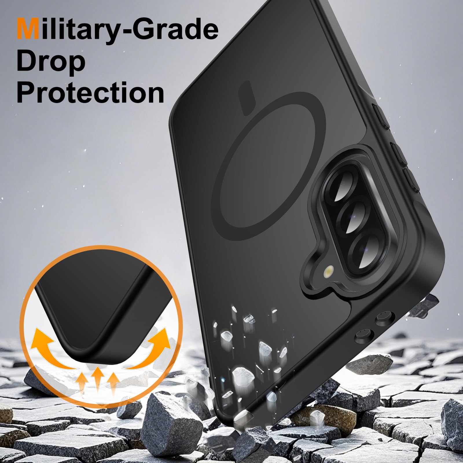 for Samsung Galaxy A36 5G Phone Case Magnetic Shockproof, [Fit for MagSafe] [Gla
