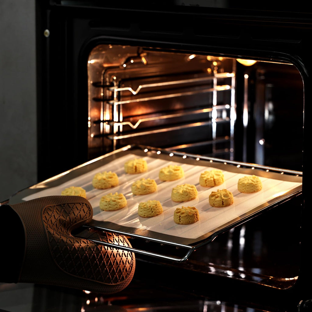 Baking Mat Set of 2 — 16.5"x11.6" Non-Stick Reusable BPA-Free Sheet for Cookies,