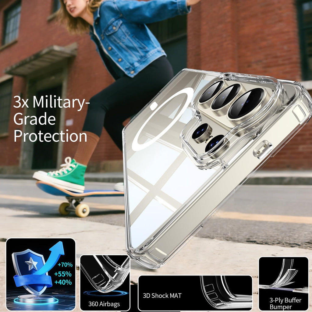 Samsung Galaxy S26 Ultra Case Clear, Magsafe, Magnetic Slim Cover, Anti-Yellowin