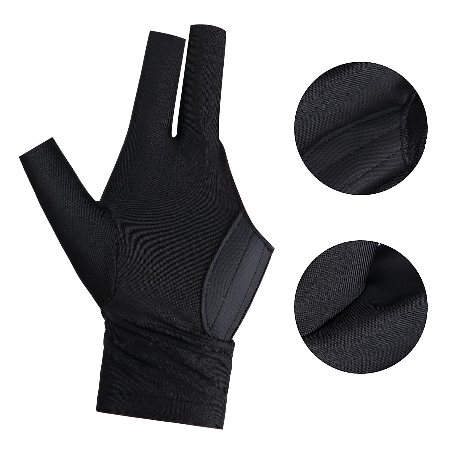 Glove Left Hand Billiards Glove Three Finger Pool Cue Gloves Breathable Ela
