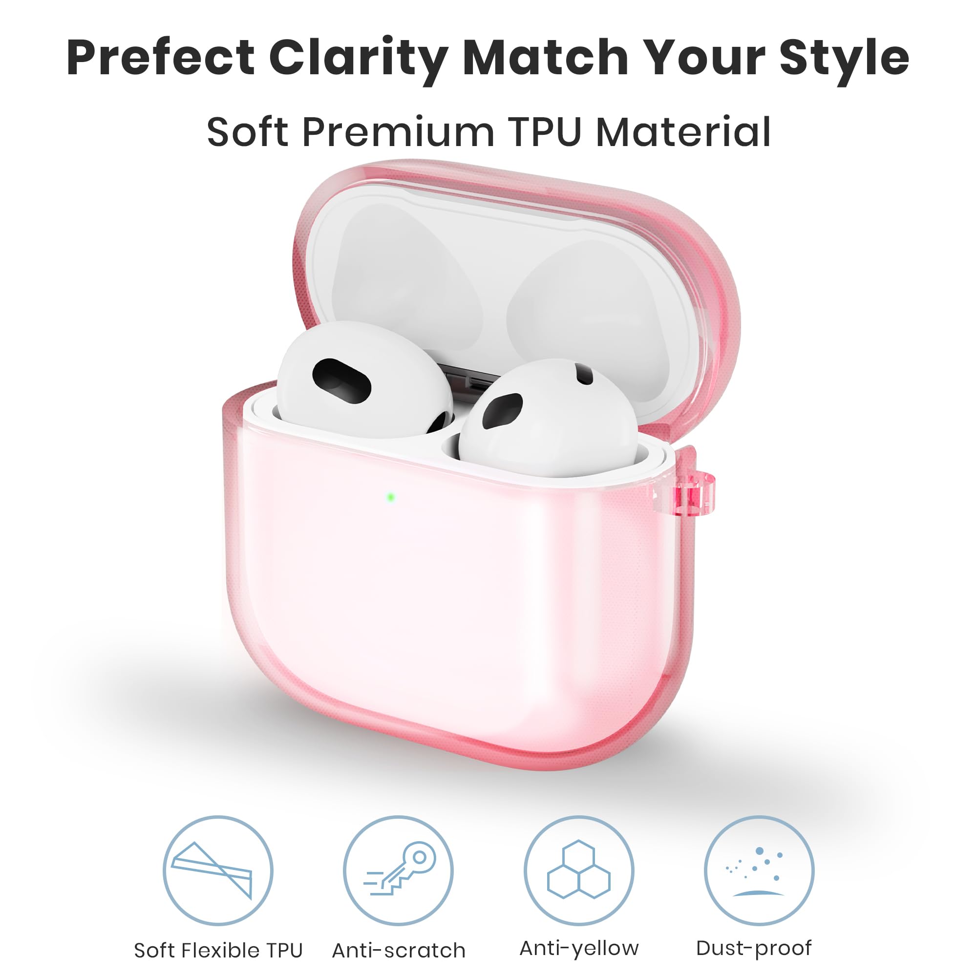 4 Case, Transparent Soft Tpu Protective Case Cover For Airpods 4Th Generation 20