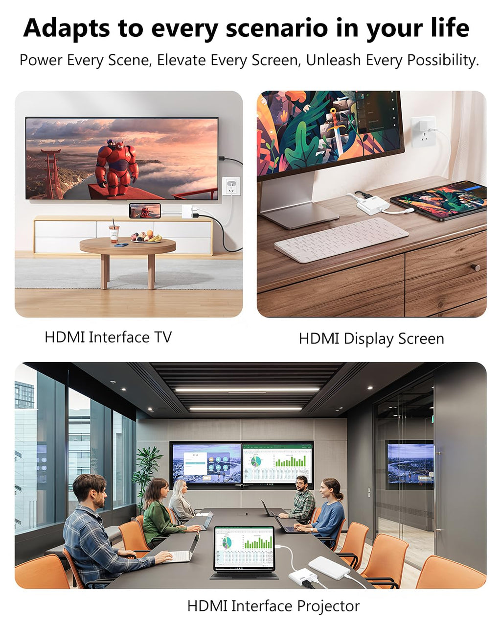 Hdmi Adapter For Iphone, [Apple Mfi Certified] Digital Av Dongle,1080P Sync Scre