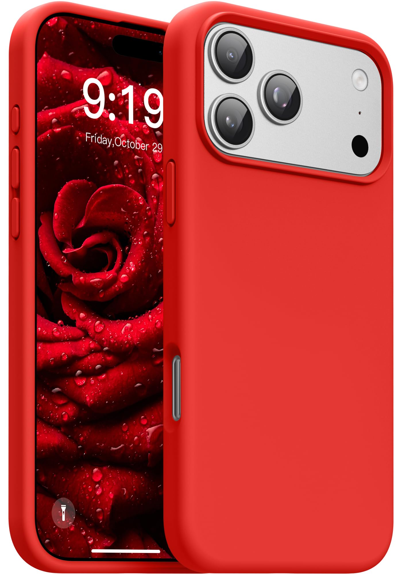 For Iphone 17 Pro Case,Shockproof Liquid Silicone Protective Phone Case With Sof