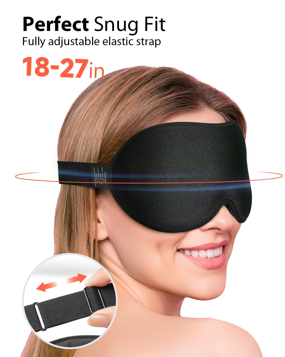 Sleep Mask - 100% Blackout Eye Mask for Sleeping for Women Men, 3D Cont