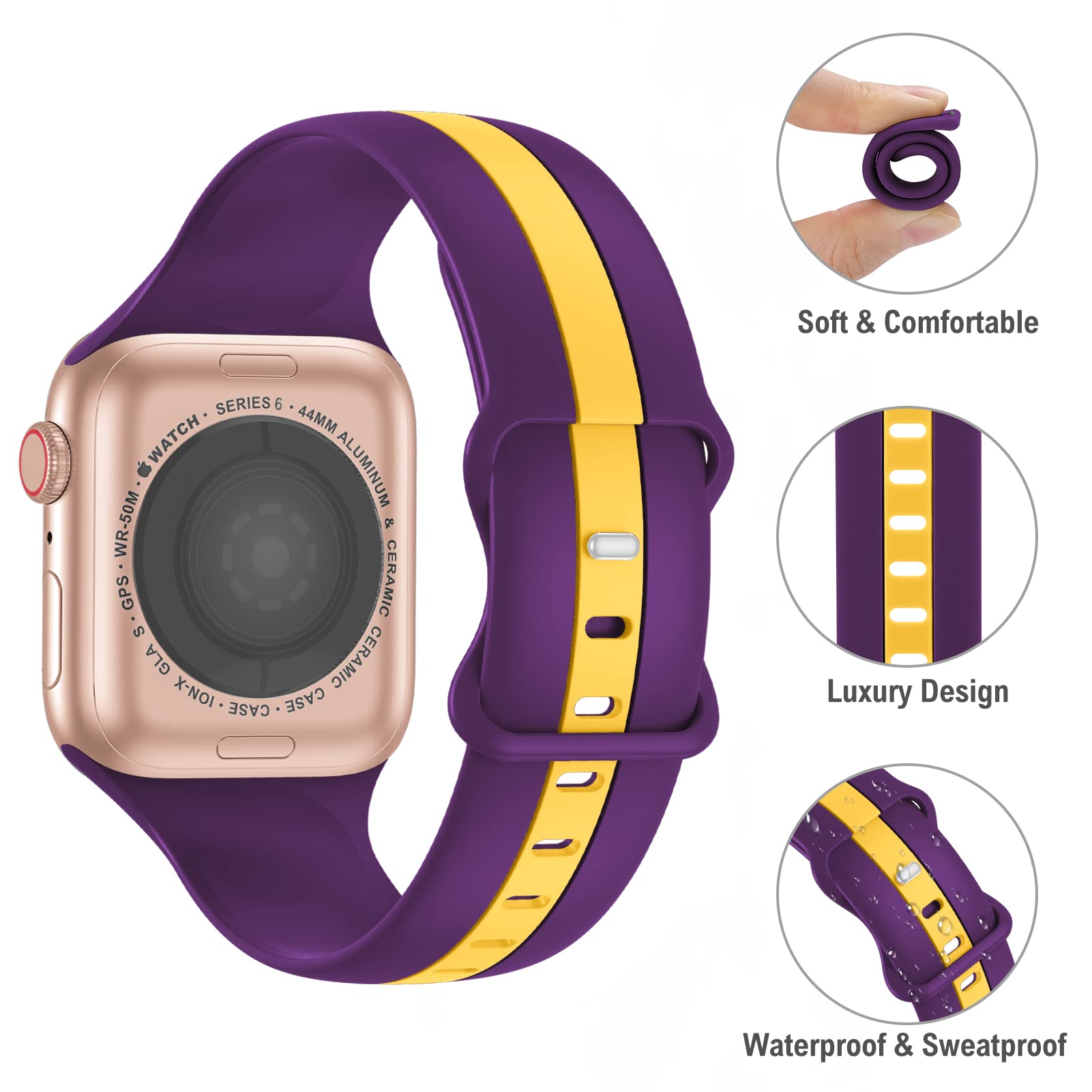 Band Compatible with Apple Watch iWatch Bands 38mm 40mm 41mm 42mm 44mm 45m