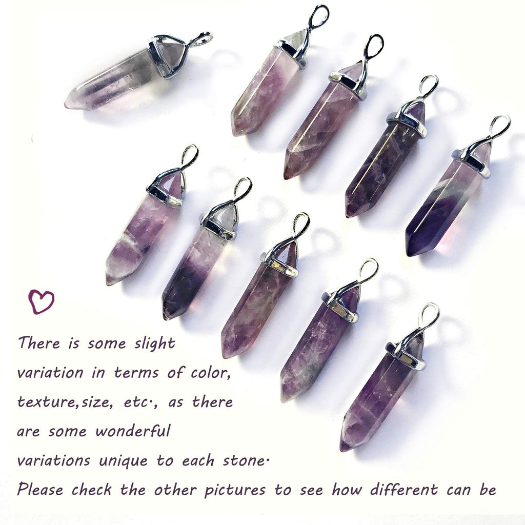Amethyst Necklace Gemstone Crystal Necklace for Women Healing Stone pendant Jewe