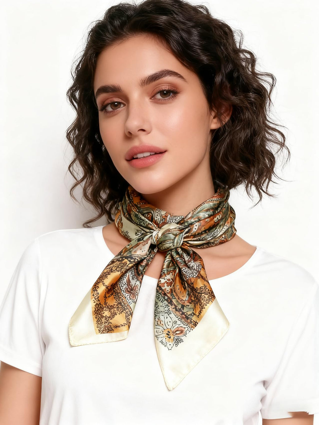 Inch Square Silk Like Head Scarf for Women Satin Hair Scarf Wrap Large Lightw