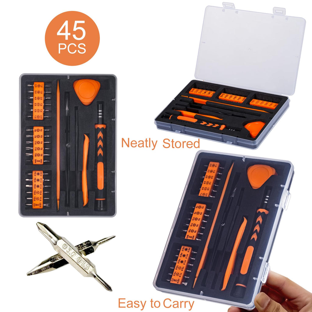 Screwdriver Set With Case, Flathead Phillips Pentalobe Torx Star Small