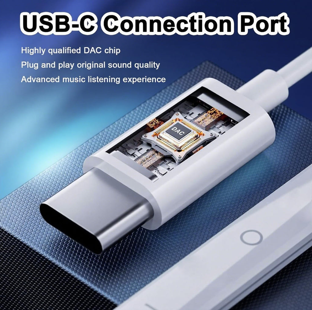 Packs USB C Headphones，Type C for iPhone Wired Headphones for iPhone 16/15/17 Ea