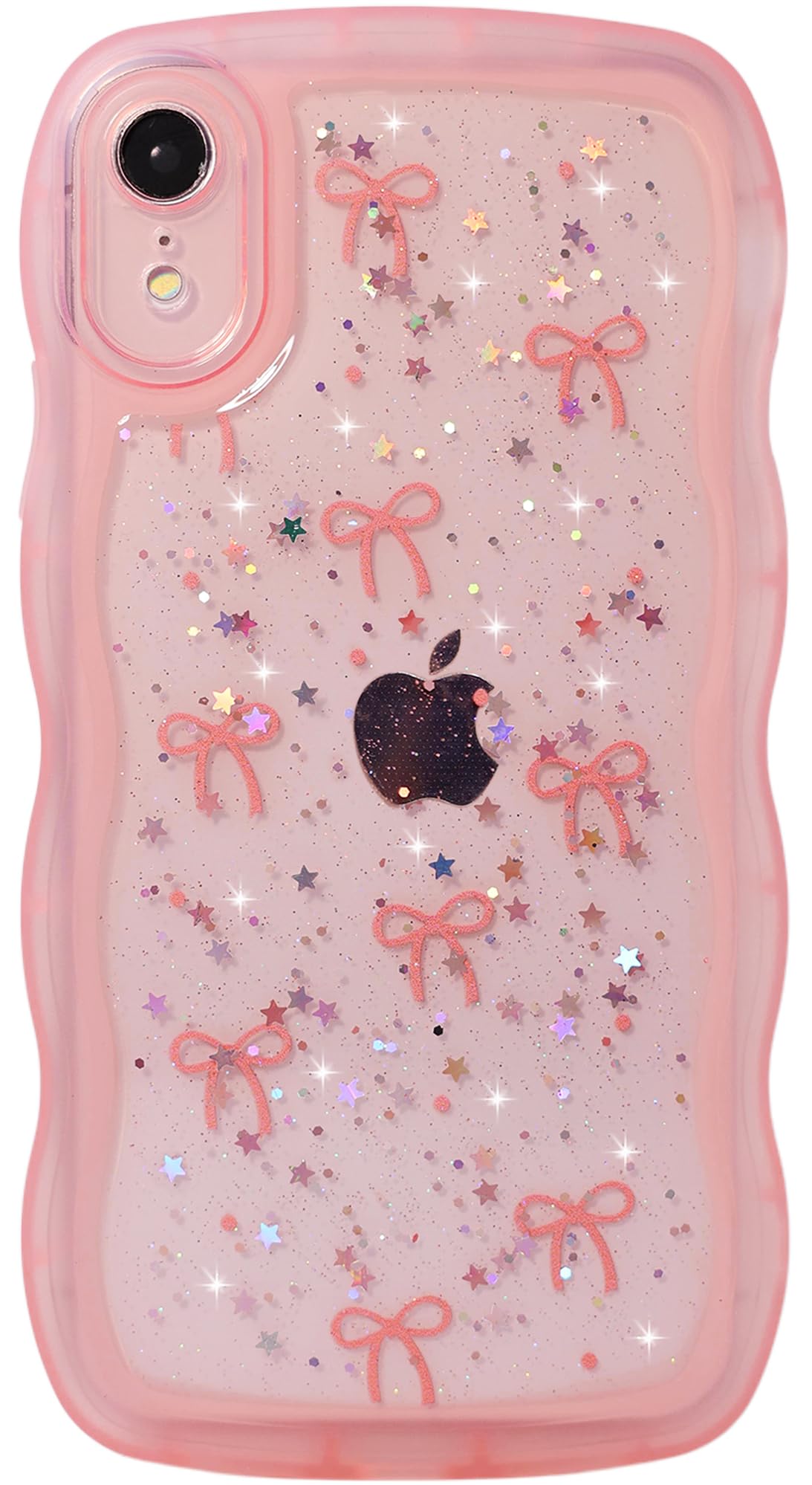 iPhone XR Case, Glitter Star & Curved Edge Handle Grip Design, Military-Grad