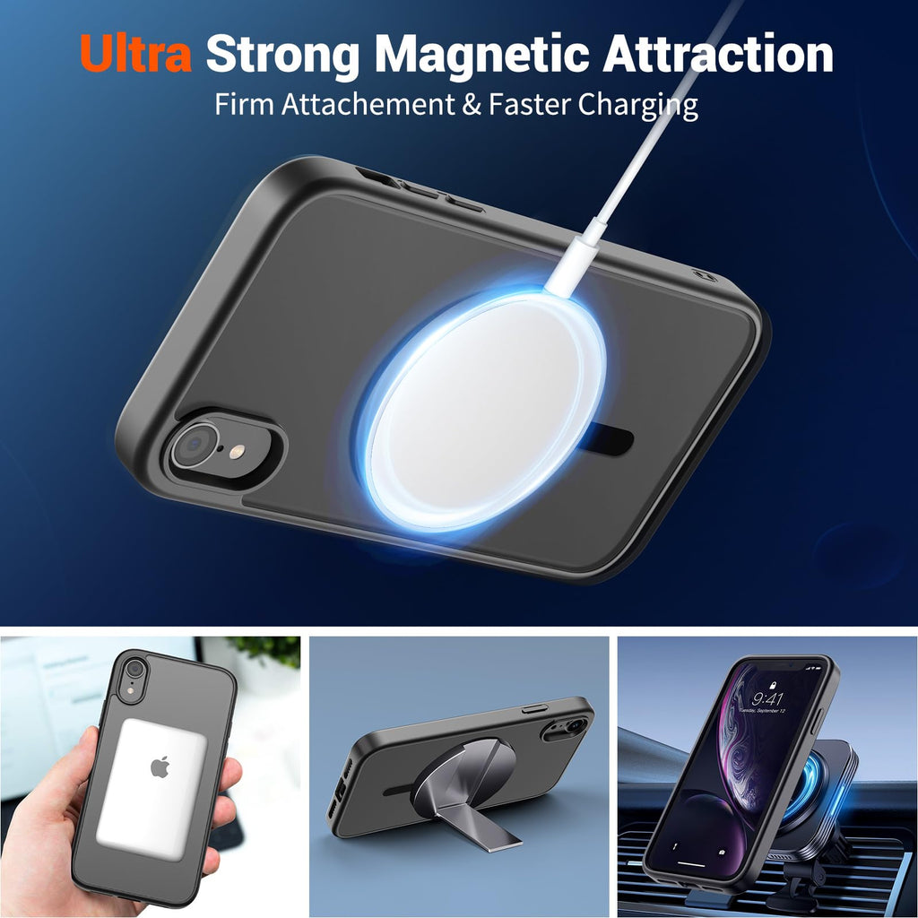 For Iphone Xr Phone Case( Magsafe)(Military Grade Drop Protection) Slim Transluc