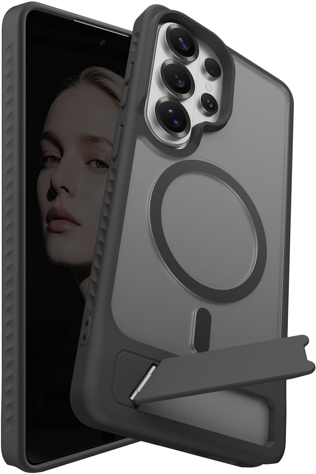Magnetic for Samsung Galaxy S26 Ultra Case with Kickstand, Compatible with Mag-S