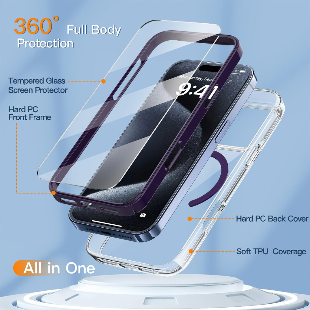 Iphone 17 Pro Max Case With Screen Protectors, Magsafe, Military Grade Drop Prot