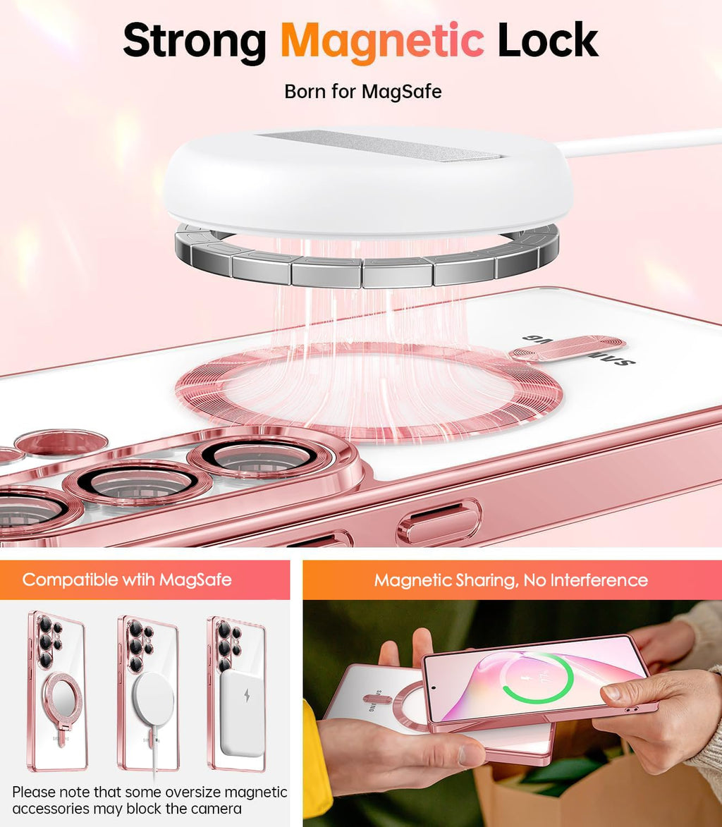 Samsung Galaxy S26 Ultra Case With Magnetic(2026).Phone Cover Clear Back Plating