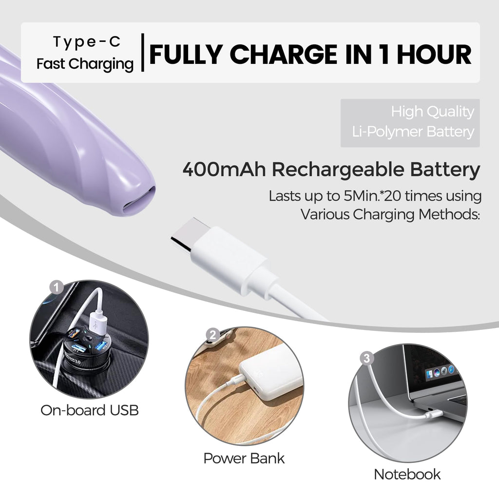 Eyelash Curler S600 Rechargeable — Heats in 8s, 24-Hour Lasting Curl for Natural