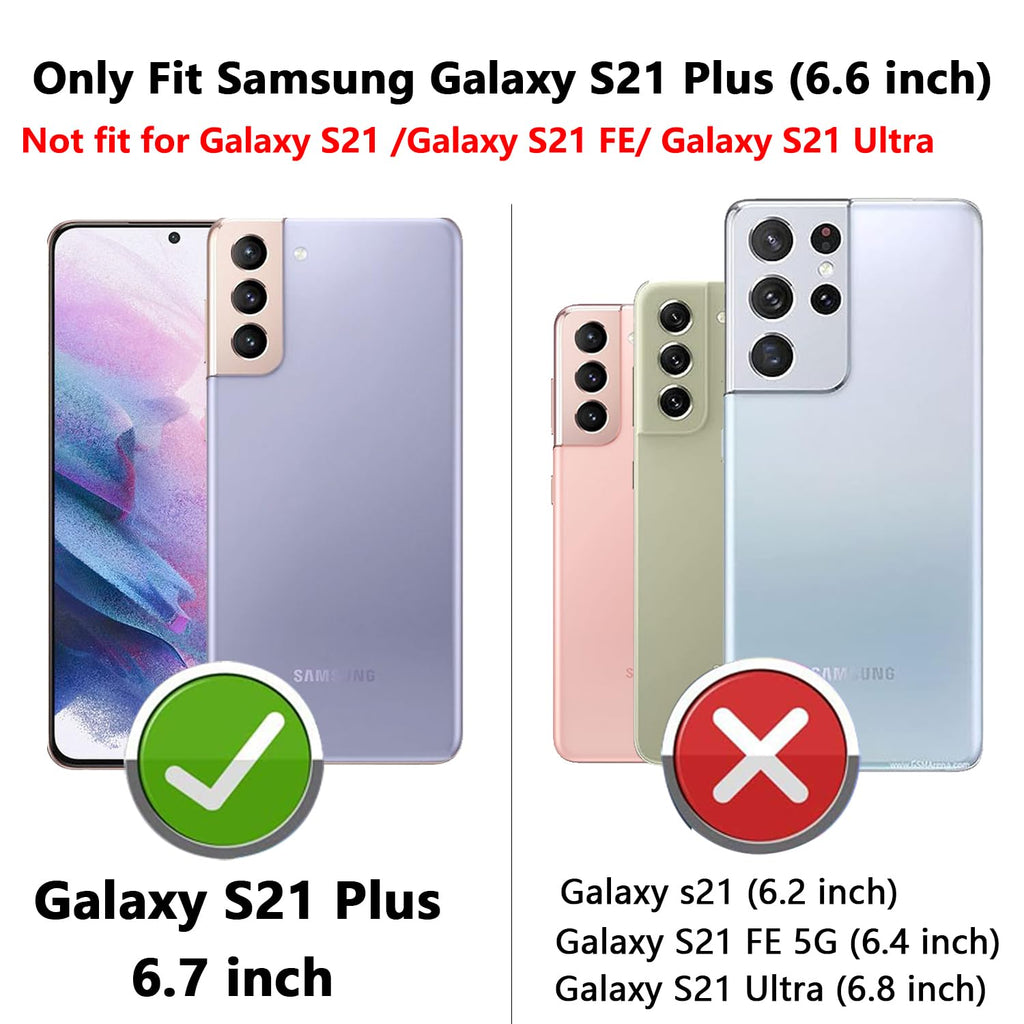 S21 Plus Case with Innovative Slide Camera Cover & HD Screen Protector