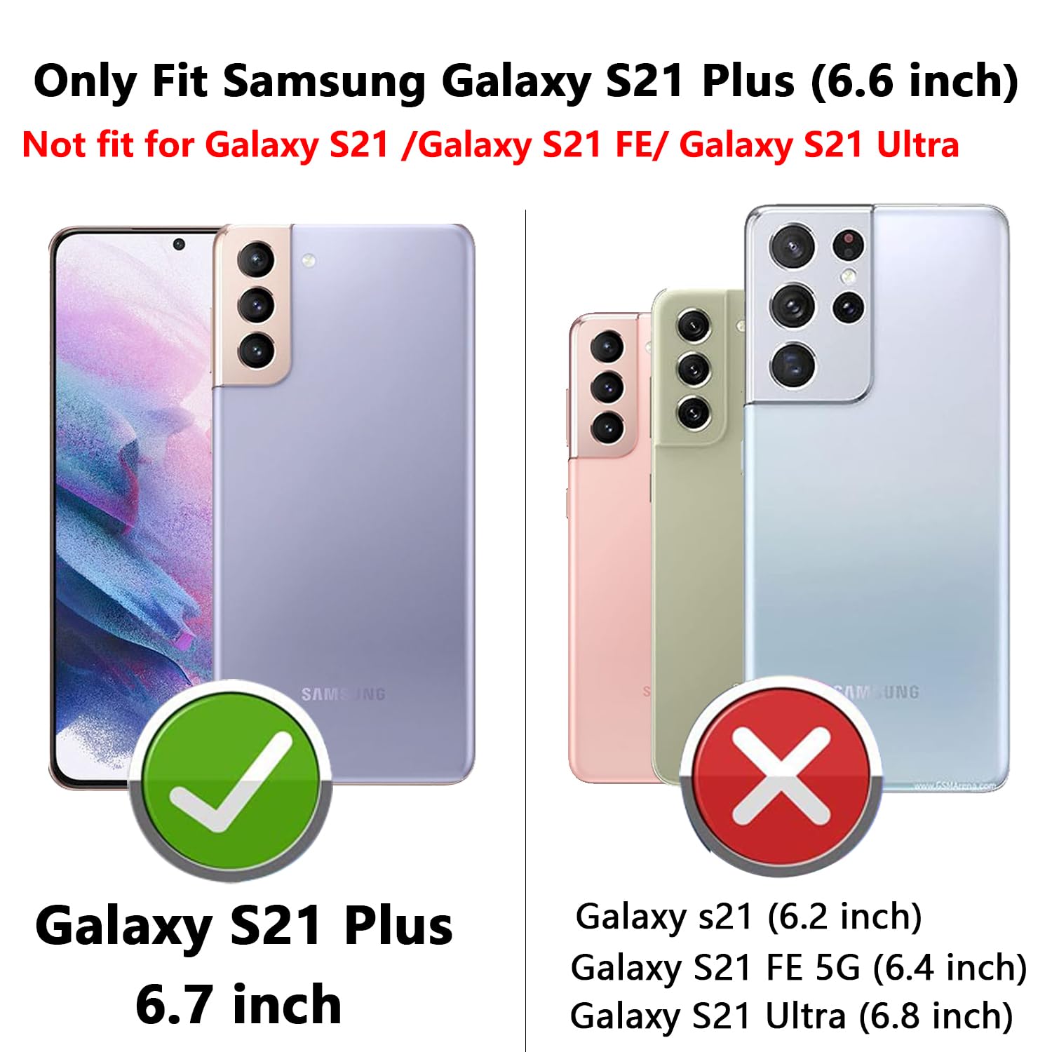 S21 Plus Case with Innovative Slide Camera Cover & HD Screen Protector