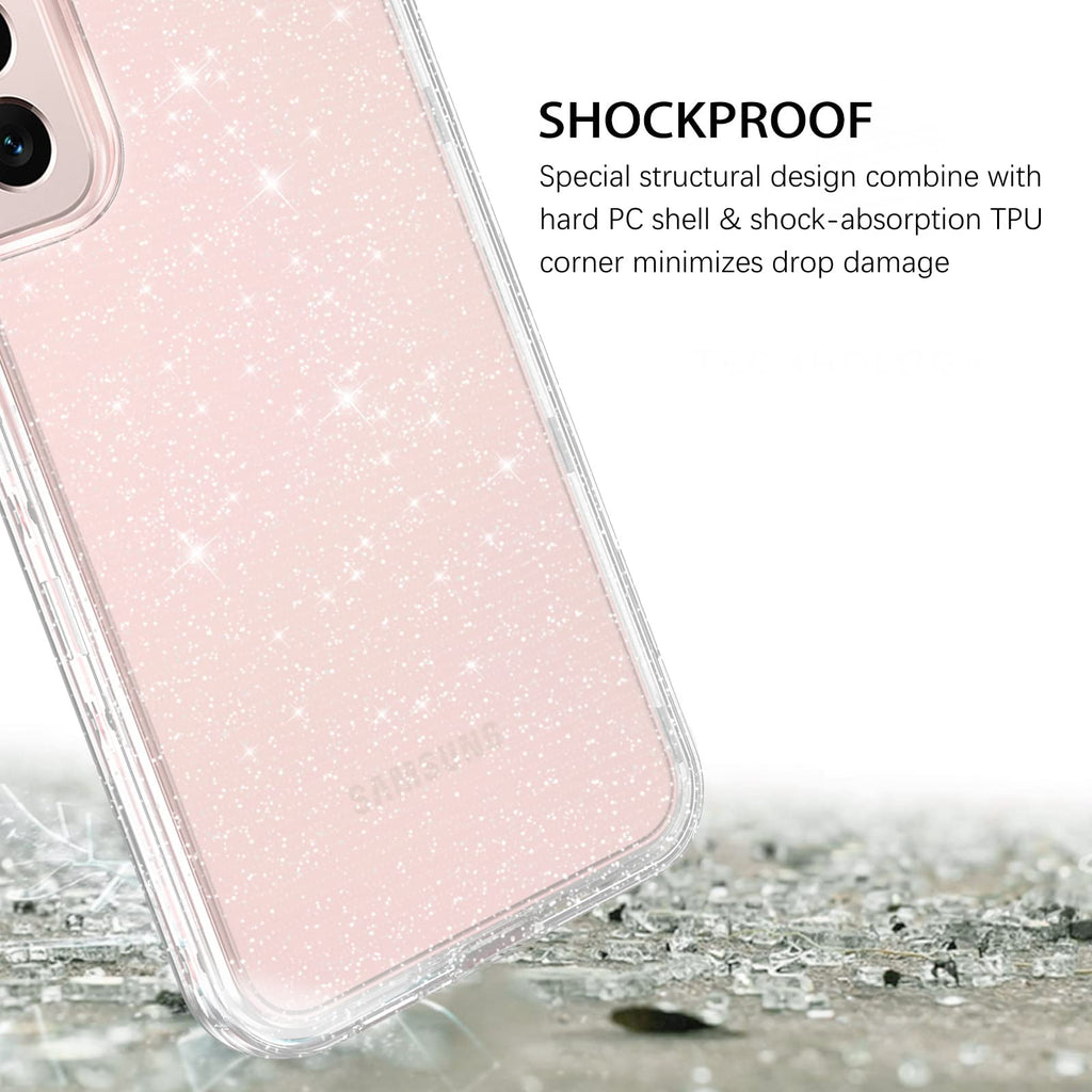 Galaxy S22 5G Glitter Full Body Case - Heavy-Duty 3-in-1 Protection for Ultimate