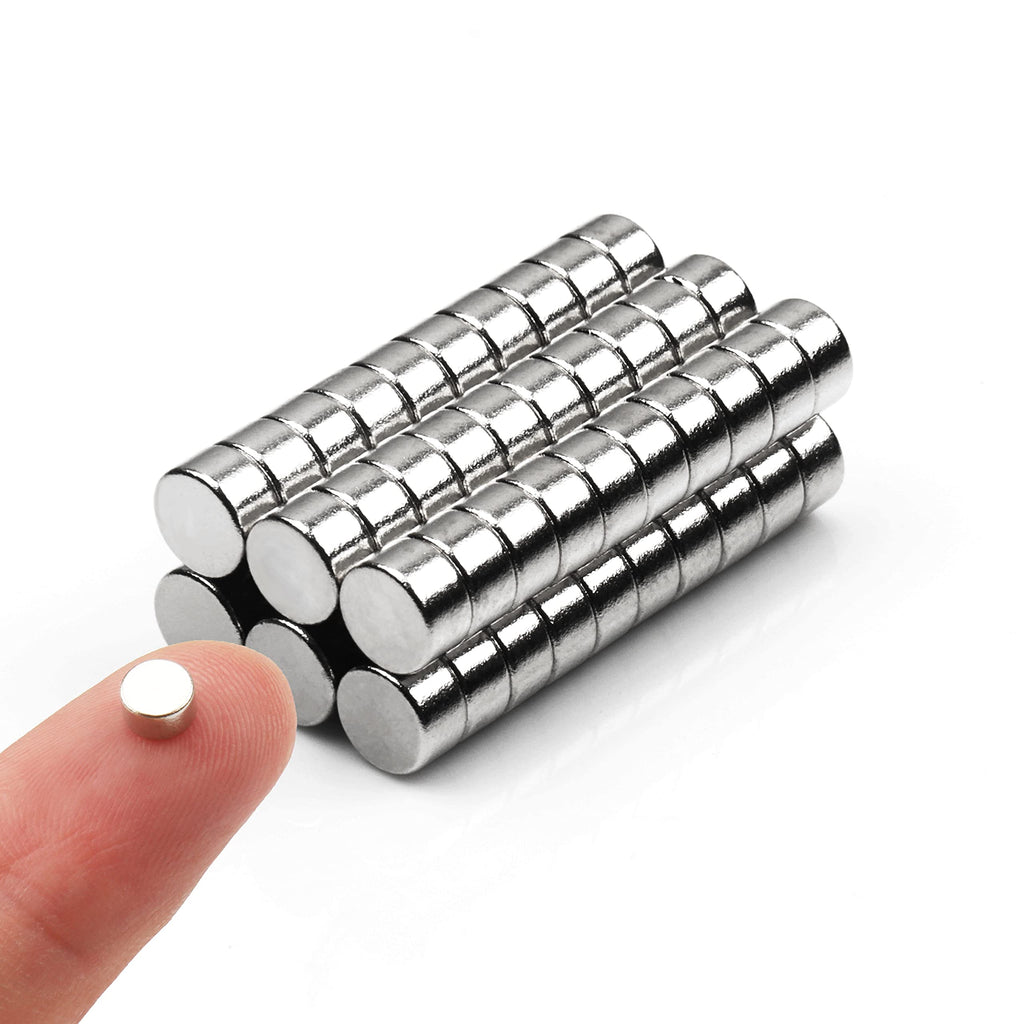Round Fridge Magnets 60 Pack — Mini Cylinder Magnets for Whiteboard, Office & Cr