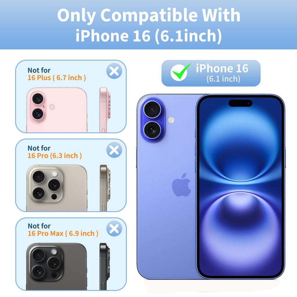 iPhone 16 Case, Cute Bow Ribbon Phone Case for Women Girl, Aesthetic Shockpr