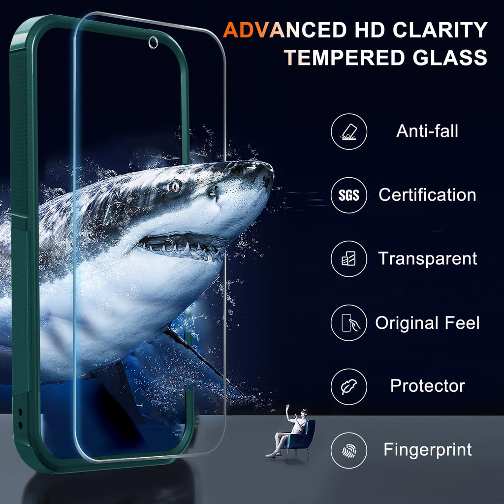 Google Pixel 10 & Pixel10 Pro Case with Wrist Lanyard Strap+Tempered Glass Scree
