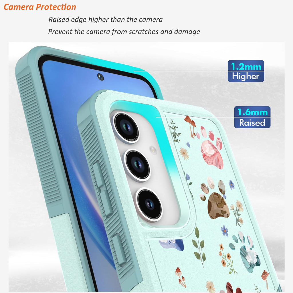 for Samsung Galaxy A35/A55 5G Case: Cute Flowers Floral Design for Girls Women S