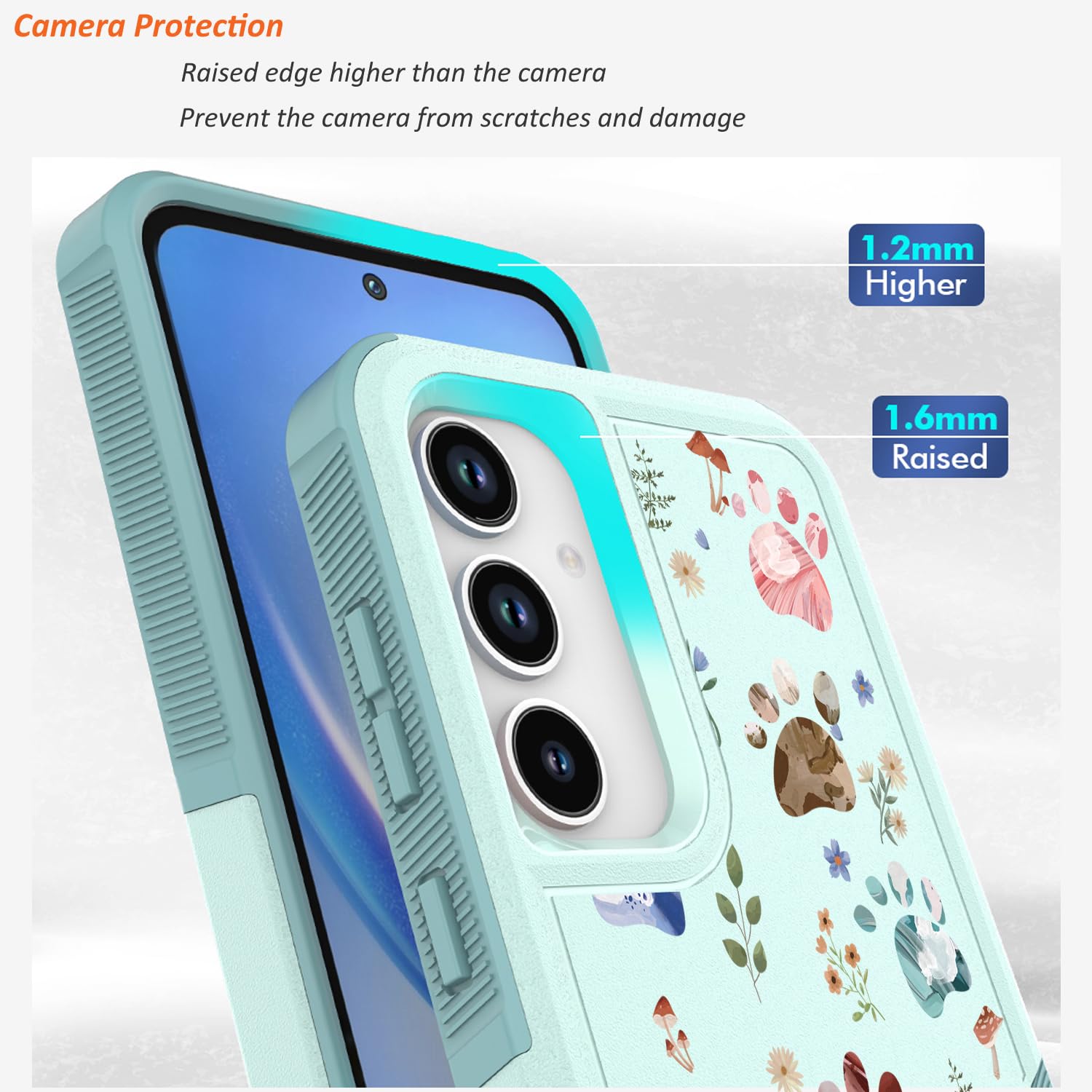 for Samsung Galaxy A35/A55 5G Case: Cute Flowers Floral Design for Girls Women S