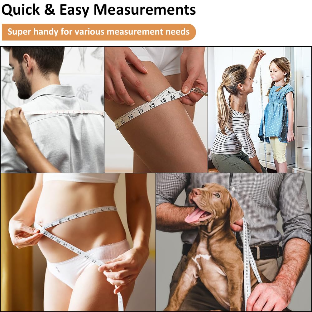Tape Measure Body Double Scale Soft Measuring Tape 60inch (150cm), Flexible Sewi