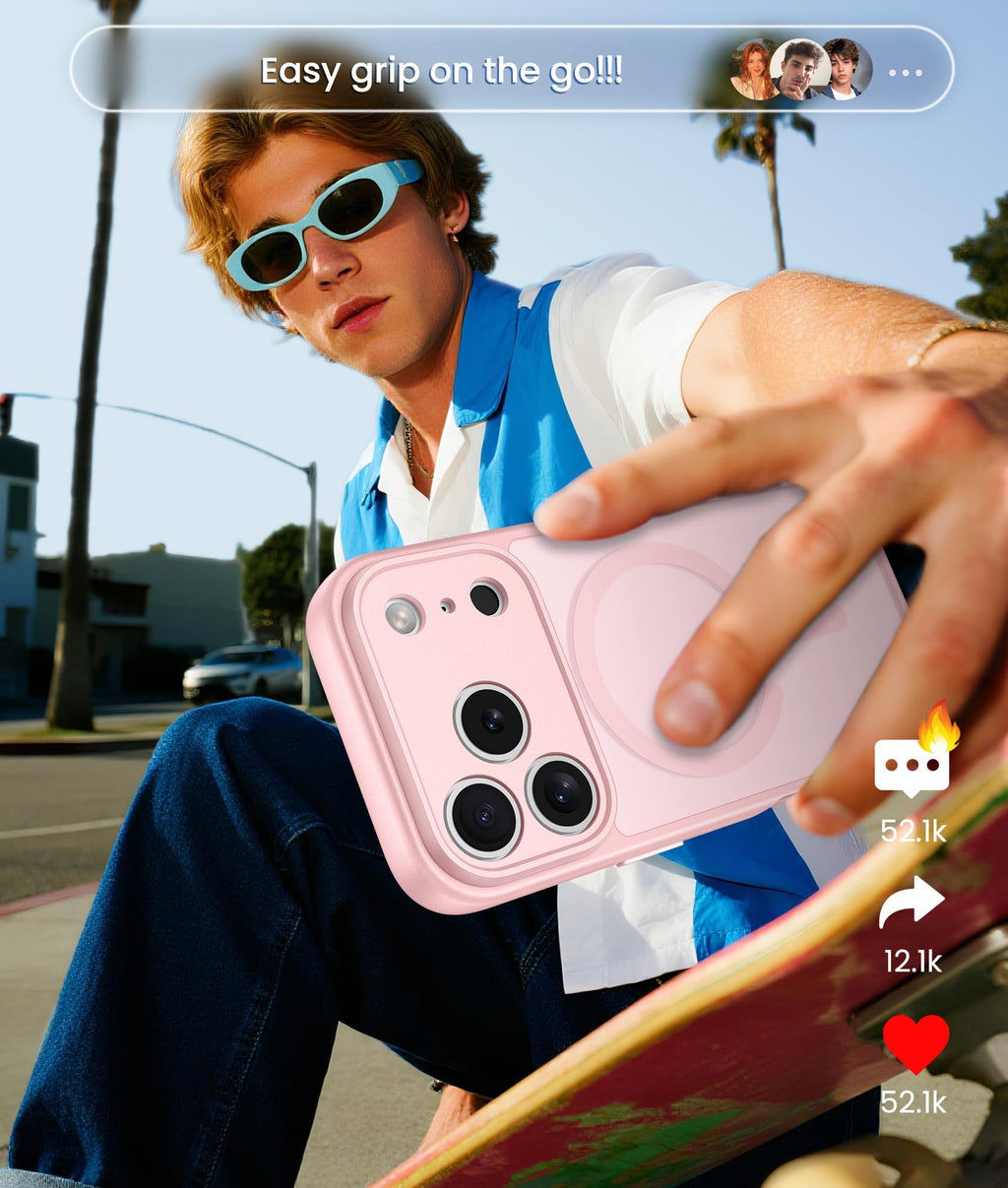 Iphone 17 Pro-Max Case: [ Magsafe] Translucent Matte Cases With [Full Camera Pro