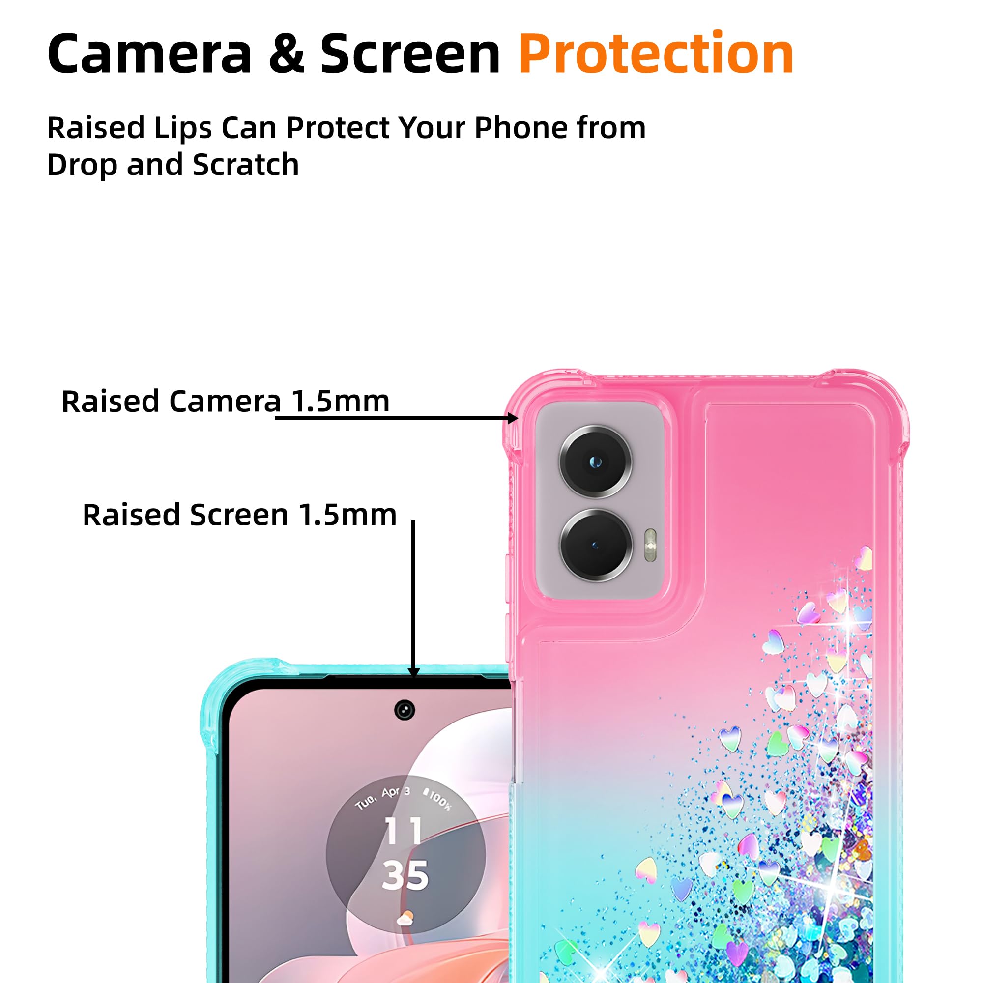 Motorola Moto G Power 5G 2024 Case: (𝐍𝐨𝐭 𝐟𝐢𝐭 𝐆 𝟓𝐆 𝟐𝟎𝟐𝟒) 2Pcs Screen Protector Cu
