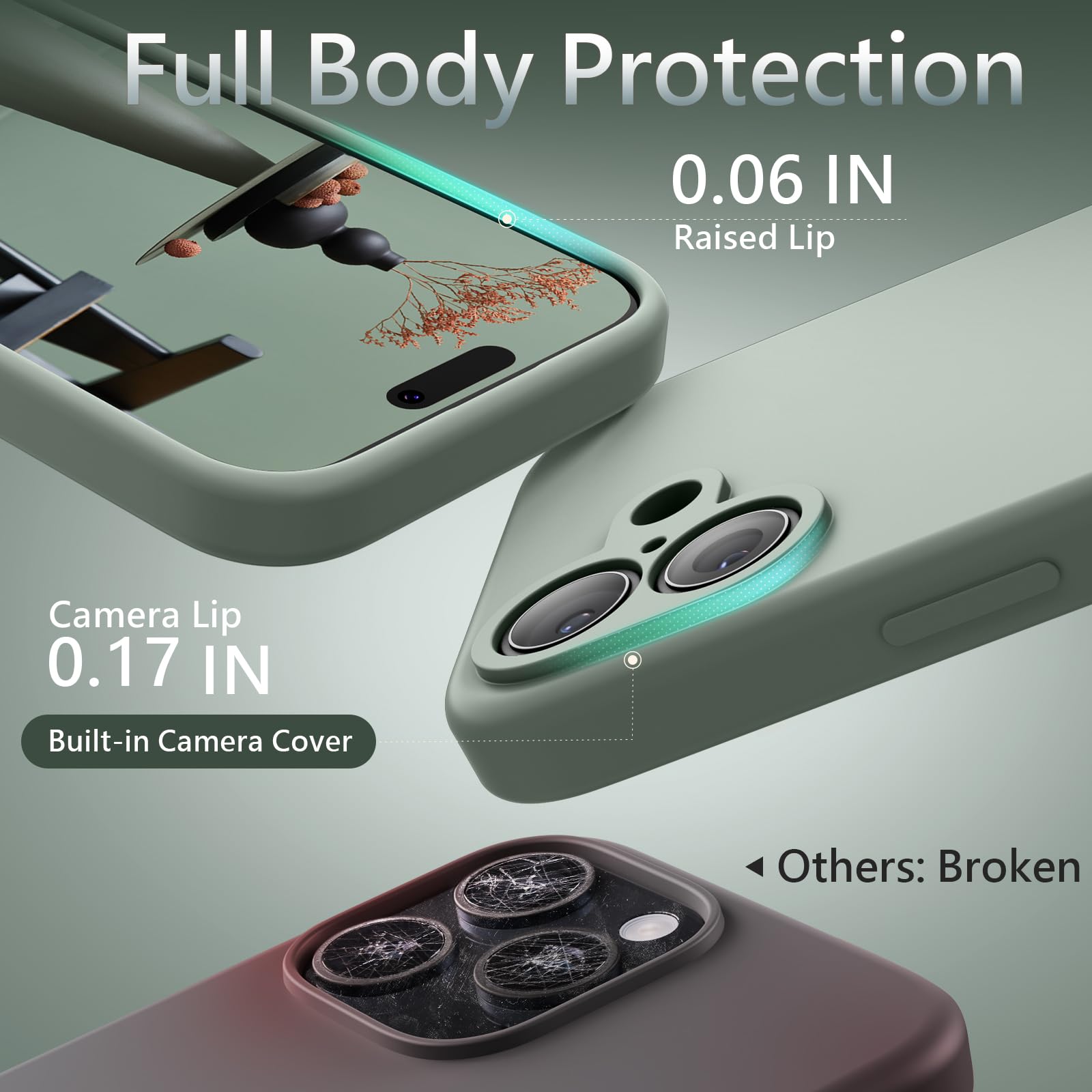 for iPhone 17 Case, Compatible with MagSafe, [Integrated Silicone Camer